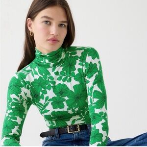 J.Crew Turtleneck in Botanical Print Size Medium